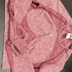 Gymshark Women's Marled Pink Cowl Neck Top